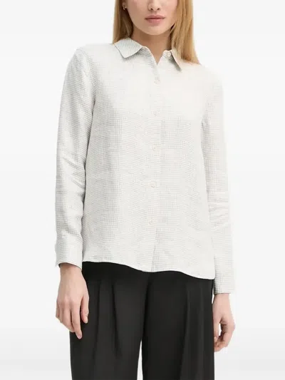 THEORY CHECK-PRINT SHIRT