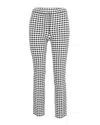 Theory Checked Trousers In Black & White Viscose In White