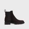 Theory Chelsea Boots In Leather In Hickory