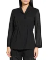 Theory Cinched Waist Wool Blend Jacket In Black