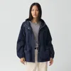Theory Cinched Windbreaker Jacket In Brushed Chino In Blue