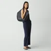 Theory Circle Tote Bag In Leather In Black