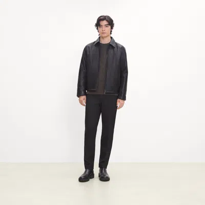 Theory City Jacket In Leather In Black