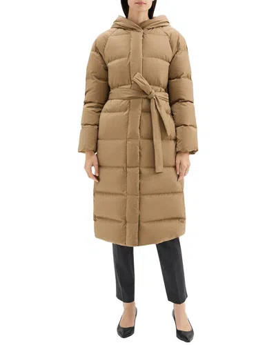 Theory City Puffer In Brown