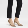 Theory City Pump In Leather In Dark Nude