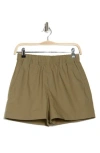 Theory City Stretch Twill Shorts In Burnt Olive