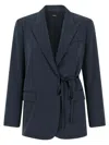 Theory Blazer City Twill In Blue