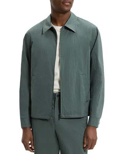 Theory City Zip Jacket In Nylon In Green