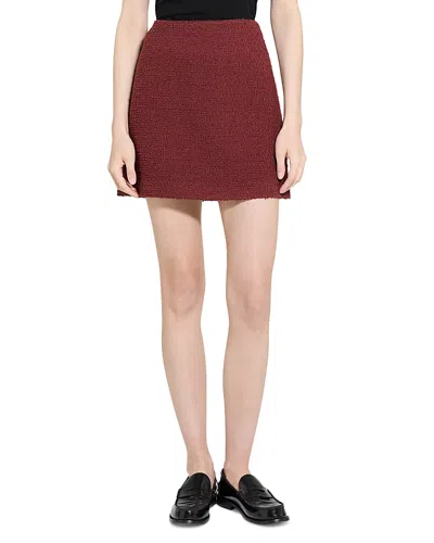 Theory Cl Mini Skirt In Burgundy