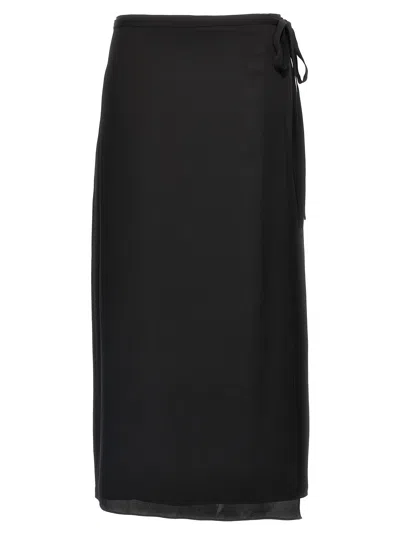 Theory 'cl Tie Wrap' Skirt In Black