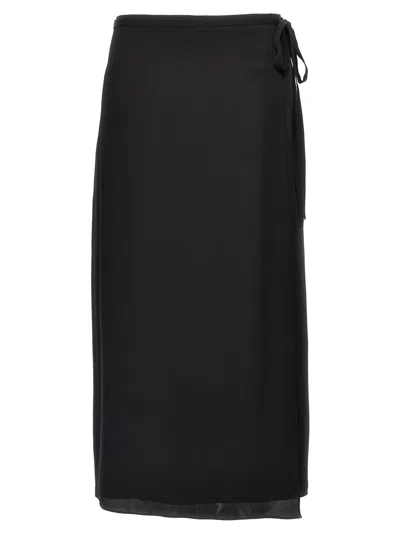 THEORY THEORY 'CL TIE WRAP' SKIRT