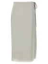 Theory 'tie Wrap' High Waist Midi Skirt