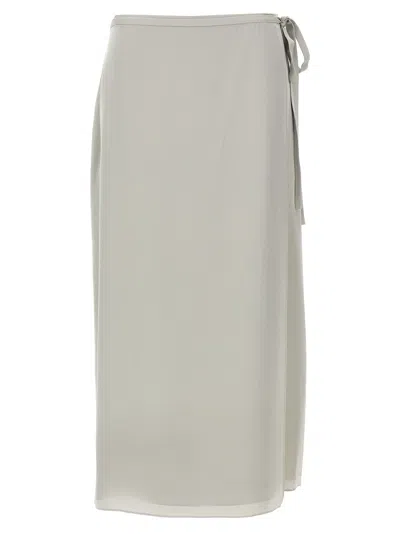 THEORY CL TIE WRAP SKIRTS GRAY
