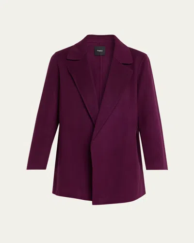 Theory Clairene Coat In Purple