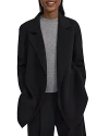 Theory Wool Blend Cape Coat In Black