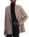 Theory Clairene Jacket - Heritage Fit In Double-face Wool-cashmere In Cinder Melange