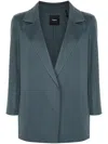 Theory 'clairene Divide' Coat Featuring Pockets In Blue