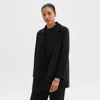 Theory Clairene Jacket In Double-face Wool-cashmere In Black