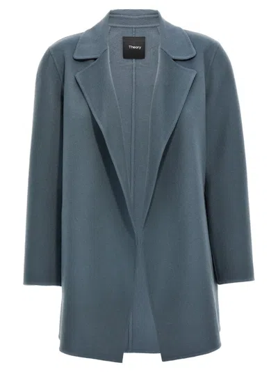 Theory Clairene New Divide' Coat In Blue