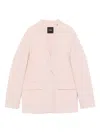 Theory Clairene Notched-lapel Blazer In Pink