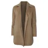 Theory Clairene Open Coat In Brown Wool In Brown