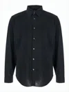 Theory Classic Black Long-sleeve Button-down Shirt In Black