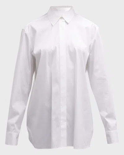 Theory Classic Button-front Boyfriend Shirt In White