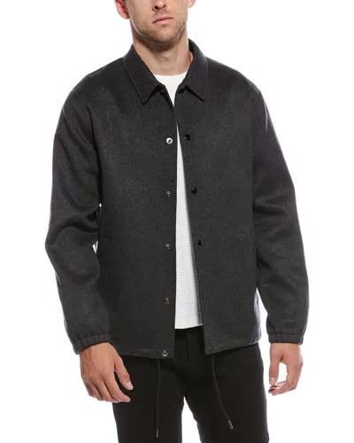 Theory Classic Coach Wool & Cashmere-blend Coat In Gray