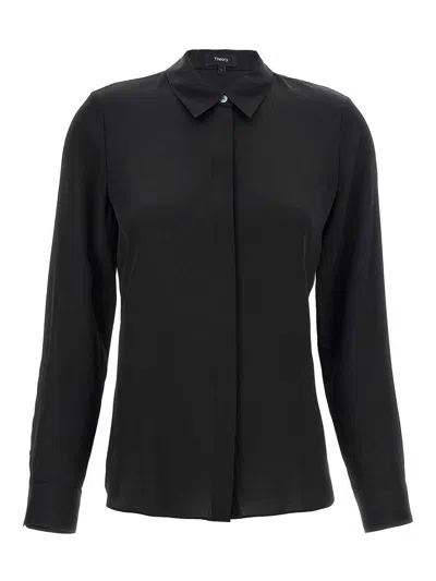 Theory Classic Fitted Shirt In Black
