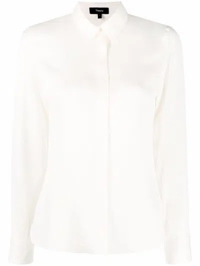 Theory Classic Fitted Shirt In White