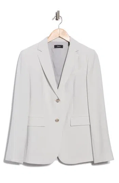Theory Classic Modern Crepe Blazer In Gray