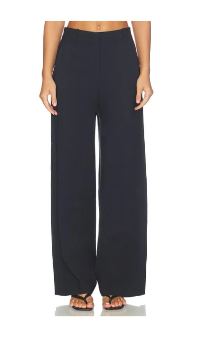 Theory Classic Pleated Trousers In Navy