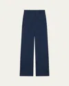 Theory Classic Ponte Straight Trousers In Brght Navy
