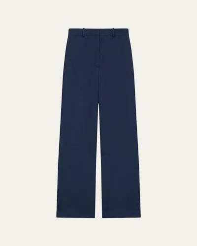 Theory Classic Ponte Straight Trousers In Brght Navy