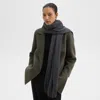 Theory Classic Scarf In Cashmere In Charcoal Melange