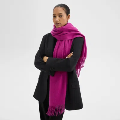 Theory Classic Scarf In Cashmere In Pink