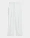 Theory Classic Straight-leg Trousers In White