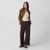Theory Classic Straight Pant In Brushed Chino In Brown