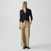 Theory Classic Straight Pant In Brushed Chino In Brown