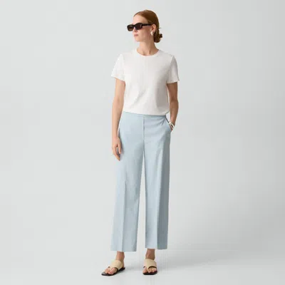 Theory Classic Straight Pant In Good Linen In Blue