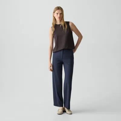 Theory Classic Straight Pant In Good Wool In Blue