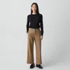 Theory Classic Straight Pant In Good Wool In Brown