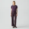 Theory Classic Straight Pant In Good Wool In Purple