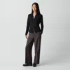 Theory Classic Straight Pant In Sleek Flannel In Black