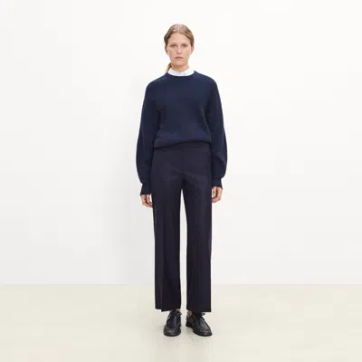 Theory Classic Straight Pant In Sleek Flannel In Blue