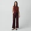 Theory Classic Straight Pant In Sleek Flannel In Gold