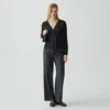 Theory Classic Straight Pant In Sleek Flannel In Multi
