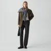 Theory Classic Straight Pant In Sleek Leather In Black