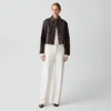 Theory Classic Straight Pant In Smooth Ponte In White