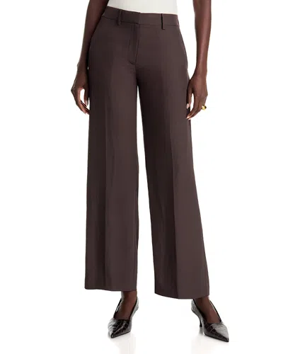 Theory Classic Straight Pants In Brown